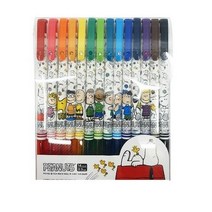 피너츠 스누피 퀵드라이 빼빼펜 14p, 혼합 색상, 1세트