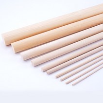 DIY 건축 모형 발사 우드 원형 봉 R 3mm L 30cm 20개 졸업 작품 재료 자작 나무, 단품