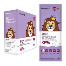 웰킵스 황사방역마스크 대형 KF94, 25개입 × 백색 × 4개