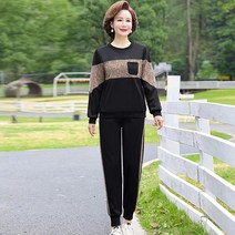 중년 엄마 봄가을 젊은 스포츠 겨울옷 세트