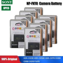 카메라 배터리 호환 소니 6.8v NP-FV70 NP FV70 NPFV70 1960mah 리튬 충전식 FDR-AXP55 AX40 AXP35 AX30 AX45, [05] 8PCS