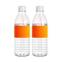 콥코 하이드라 재사용 가능 물병 2세트 슬리브 유출 방지 뚜껑 학교 체육 여행용 깨끗한 BPA 무료 트라이탄 플라스틱 16온즈 로빈스 에그 블루, Orange