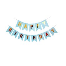 멀티 테마 생일 축하 배너 베이비 샤워 첫 번째 파티 장식 부스 번팅 화환 플래그, [09] as picture