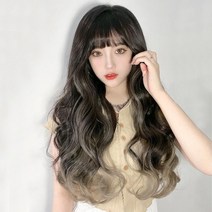 하이유니 옴브레 웨이브 펌 헤어피스 3피스 세트, 브라운블랙
