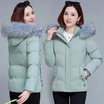 DFMEI 여성 겨울 오버핏 기모 웜업 점퍼