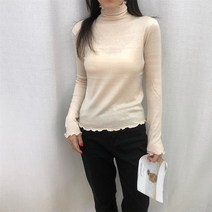 폴라넥 이너셔츠 웜톤 얇은 긴 소매 여성 봄가을 슬림 이너웨어 니트상의 2598192307