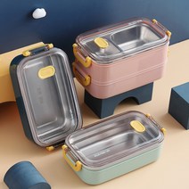 사무실 학생을위한 스테인레스 스틸 이중 층 절연 도시락 상자, /, 단일 레이어 핑크