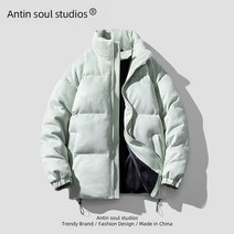 겨울 남자 스웨이드 패딩 캐주얼 모직 크롭 점퍼