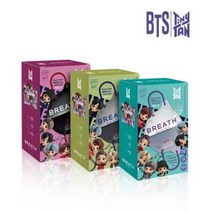 정품 BTS 브레스 타이니탄 퀸텟마스크 7팩14매입 스트랩 케이스세트 오케이광자매마스크, 14매입, 7팩, GRD_0004 화이트