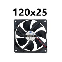 PC 컴퓨터 호환 부품 쿨러 40MM 50MM 60MM 70MM 80MM 90MM 120MM 냉각 팬 브러시리스 모터 케이스 조용한 2PIN, 12025_12V
