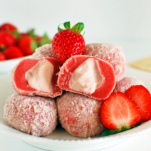 딸기 초코 호박 과일 모찌 찹쌀떡 인절미 9종 두텁떡 떡주문 떡맛집, 다크초코떡 5팩 (15개입), 딸기찹쌀떡 5팩 (15개입)