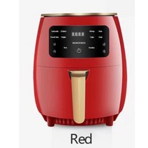 스팀 에어 프라이어 스텐 오븐형 새로운 전기 6l 대용량 스마트 자동 가정용 다기능 led 터치 스크린 딥 오일 프리 프라이 유로 플러그, 유럽 ​​연합, 빨간색