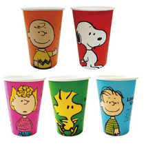 피너츠 칼라 종이컵 혼합 5종 세트 13oz, 10개입, 10개