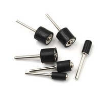 사포 그라인더 날 6PCS 1/8 1/4 인치 그라인더 드럼 샌딩 샌드페이퍼 서클 키트 고무 드럼 맨드릴 용 연마, 01 AS PICS_01 as description