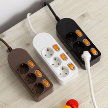 파워존 개별 절전 스위치 멀티탭 3구, 블랙 3M