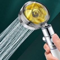룸804 샤워기 헤드 교체 회오리 욕실 샤워 물줄기 고압 수압 상승 절수 회전 샤워기 샤워헤드 필터, 1개