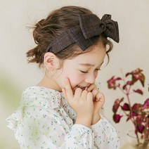 채니봉봉 여아용 스틴 체크 라라 헤어밴드
