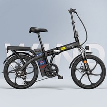 소형 접이식전기자전거 전동 접이식 배달용 출퇴근 48V, 블랙