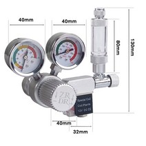 어항 이탄 이산화탄소 발생기 세트 부품 부속 디퓨져 수족관 co2 레귤레이터 조절 가능한 co2 압력 레귤레이터 with solenoid large double pressure, r120 미국 플러그