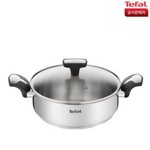 [공식판매처] L&C 테팔 정품 IH 뉴 이모션 인덕션 후라이팬 프라이팬 냄비 스테인리스 티타늄코팅 PFOA FREE 안심팬, 전골 24cm(3514)