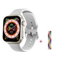 watch 8 smart watch 45mm 시리즈 8 체온 nfc 블루투스 통화 혈당, 은나일론, 오리지널 hw8 울트라