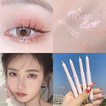 애교살 섀도우 투톤 글리터 다이아몬드 아이 라이너 펜슬 페이스 메이크업 하이라이터 오래 지속되는 매트 핑크 누에 샴페인 골드 펜, [01] 1