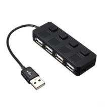 DFMEI 키 -독립 스위치 USB2.0 허브 4- 포트 더 가까운 1 드래그 4 USB 컴퓨터 세미퍼 허브, 하얀색