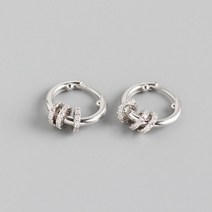 순금 링 귀걸이 여자 CANNER- 여성용 귀 피어싱 작은 후프 서클 뼈 실버 925 쥬얼리