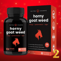 삼지구엽초 음양곽 마카 효능 영양제 60정 2병, 남성과여성을위한에너지, 2개