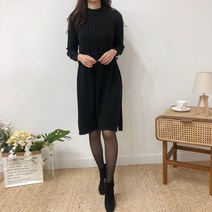 카밀라 [당일발송] 스트링 반목 니트 원피스 2컬러