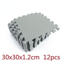 고경도스포츠매트 운동퍼즐매트 헬스장매트 스포츠 보호 EVA 리프 그레인 바닥 매트 30x30cm 12 개 요가, 12pcs, 01 grey_01 12pcs