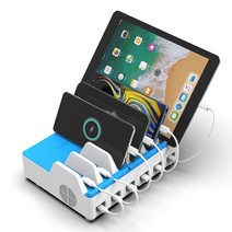 스토리링크 USB PD 180W C타입 6포트 멀티 고속 충전기, PD엔터프라이즈V3, Cto5핀젠더 6개+Cto8핀케이블 1개