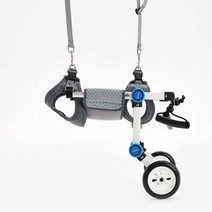 강아지 재활 훈련 휠체어 반려견 2륜 4륜 노견 - 뒷다리 재활을위한 조절 가능한 개 뒷다리 용 경량, 하얀, XL