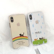 wasak 냐옹산책 소프트젤리케이스 아이폰12MINI:레이니데이, 1개