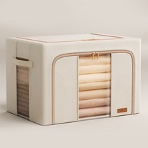 옷장용 접이식 가죽 퀼트 담요 정리함 장난감 옷장 의류 보관, 66L+Leather White
