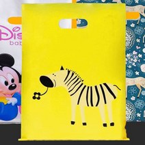 답례품선물 비닐쇼핑백 50매 묶음 사각 얼룩말 중형, 비닐쇼핑백 사각 얼룩말 중형 50매