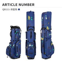 PGM 방수 나일론 캐디백 거치대 가방 남녀 스니커즈 클럽백 개성 트렌디 스탠드 일러스트 골프가방, 네이비