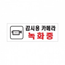 CCTV 녹화중 아크릴 표지판 2개 CCTV스티커 CCTV촬영중 CCTV녹화중표지판, 감시용카메라 녹화중
