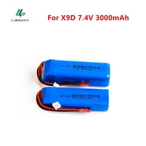Frsky Taranis X9D Plus용 Lipo 배터리 장난감 액세서리 충전식 7.4V 3000mAh 2s, [05] 5pcs