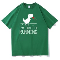 아두이노 Frontend 프로그래머 셔츠 Chrome Dino Geek 해커 코더 선물 웹 개발자 Tshirt Mens Cotton Tee I, 04 Dark Green_06 XXXL