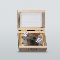 (JLS) 편광현미경 관찰용 암석박편 9종 (100x80x37mm) 결정 굴절율 다색성 간섭색 소광현상 관찰용 암석표본