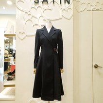 샤틴 테일러드 카라넥 A라인 원피스