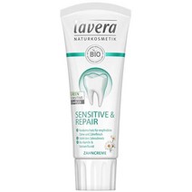 lavera 치약 민감 앰프 민감한 치아 수리 유기농 카모마일 앰프 불화나트륨 비건 유기농 식물 성분 천연 화장품 덴탈 케어 75 ml 1팩