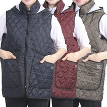 누빔 모자 조끼 앞치마 깔깔이 큰 두꺼운 기모 RM02, RM02 검정M