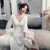 파티 드레스 화이트 디너 원피스 haichuang