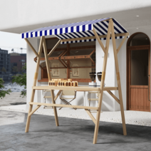 플리마켓매대 플리마켓 팝업매대 판매대 백화점행사매대 휴대용행사매대 접이식행사진열대 행사매대진열대, 150x60x200블루화이트천장+조명