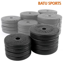 조립식 PVC 바벨 원판 1kg 1 5kg 2kg 2.5kg 3kg 5kg 7.5kg 10kg 경량 원판 25mm 아령 덤벨 역기봉 바벨바, 1KG - 2개 (2Kg)