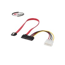 [NMP-ST309] NETmate NMP-ST309 SATA3 22Pin 데이터/파워 Flat 케이블(Lock) 0.3m, 상세페이지 참조