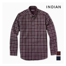 [INDIAN] 멜란지 대비색 체크셔츠__MITNLTW9331